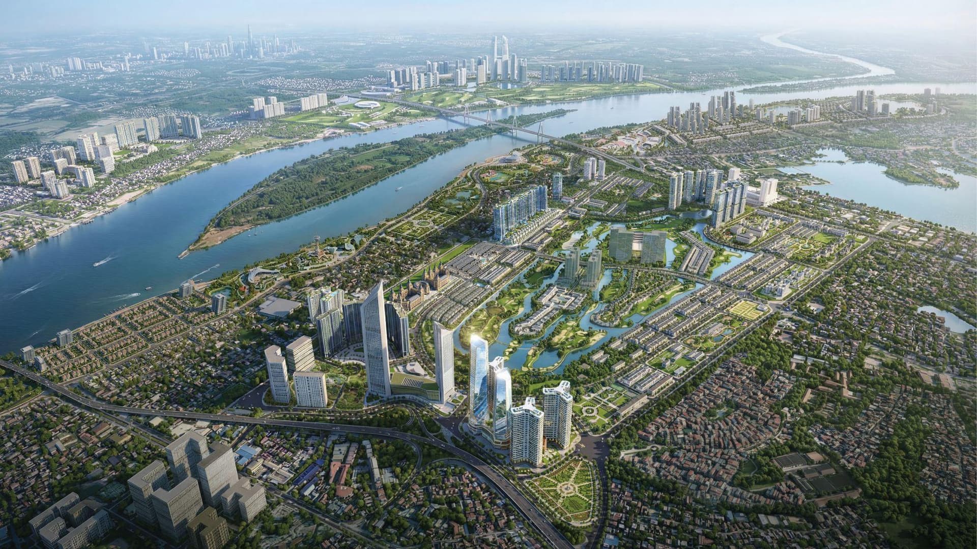 Cận cảnh Khu đô thị đẹp bậc nhất Hà Nội giữa hai tọa độ chiến lược sông Hồng và Hồ Tây