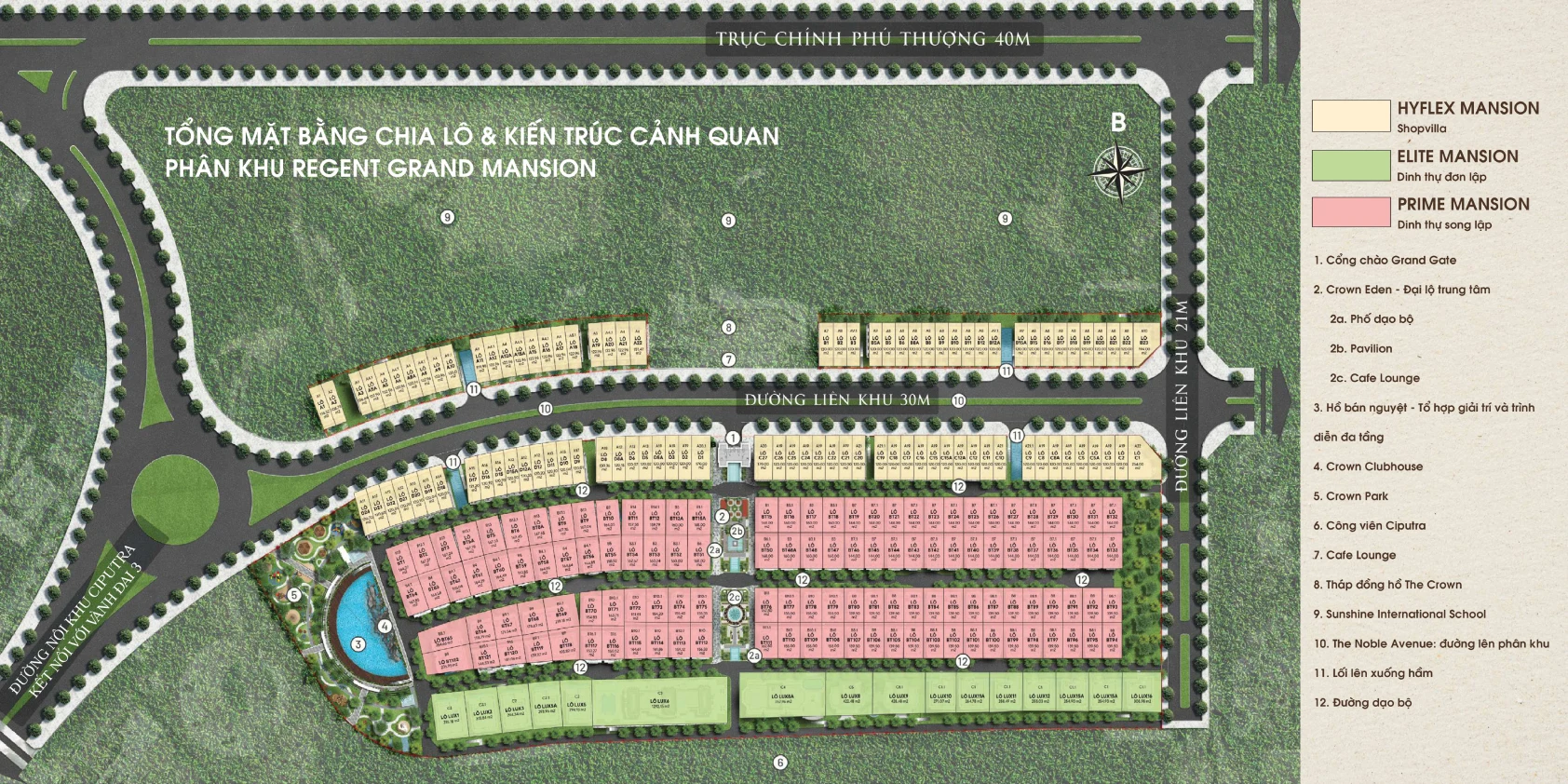 Mặt bằng phân khu & tiện ích